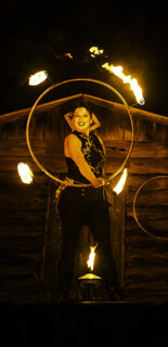 kaylie kreatrix fire hoop saunders farm